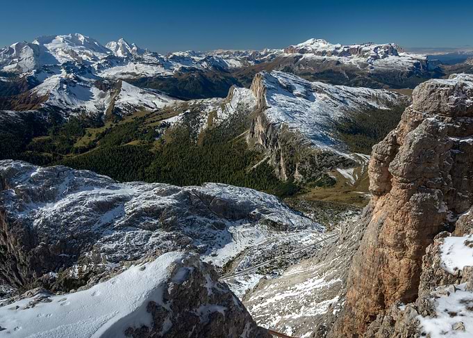 snow covered mountains