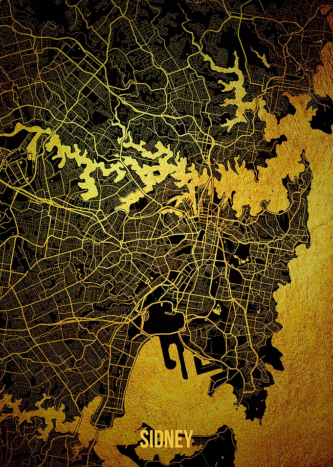 Sidney gold map