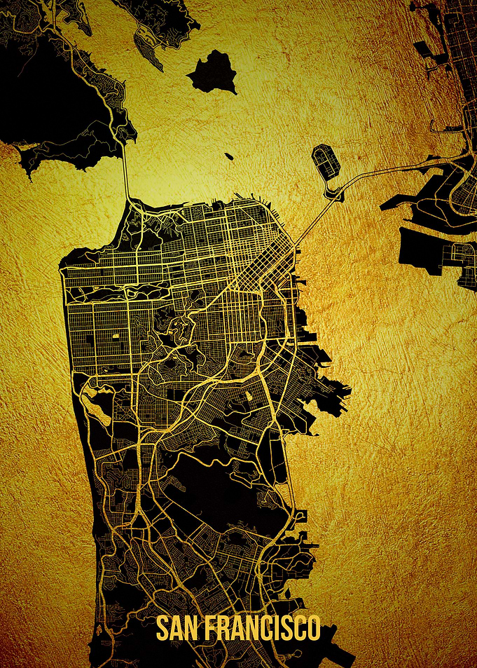 San Francisco gold map