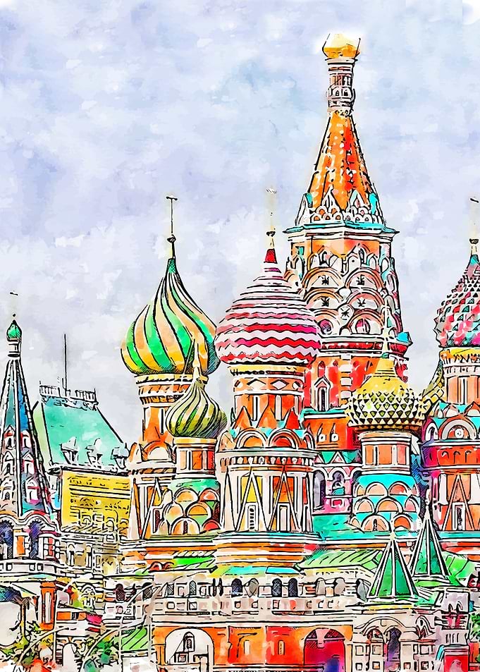 Moscow in Watercolor