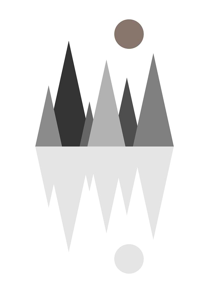 Mountain Sun Mirrored