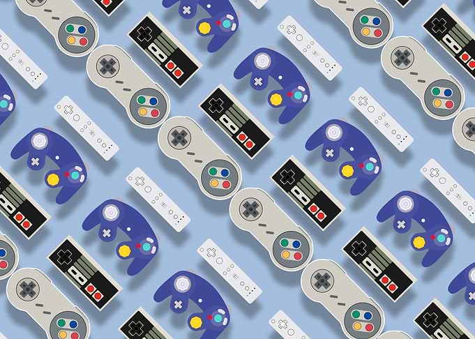 Retro Nintendo controllers