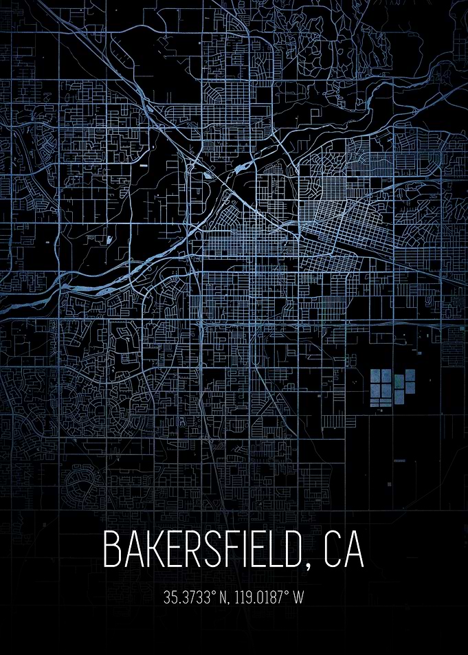 Bakersfield City Map