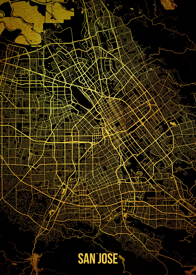 San Jose gold map