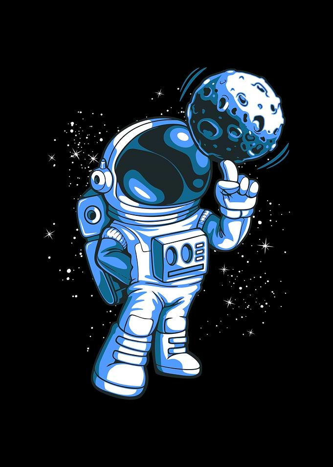 Moon Basketball Astronaut