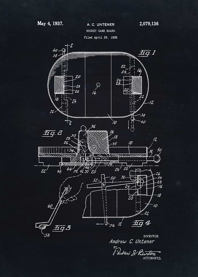 Hockey 1937 Patent