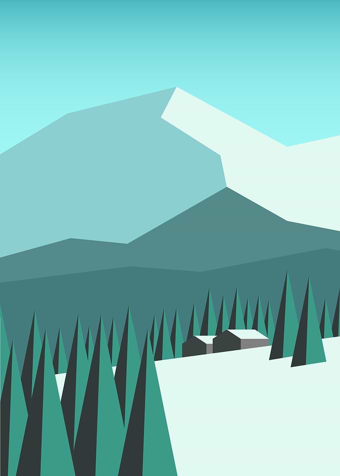 Trees and Mountain