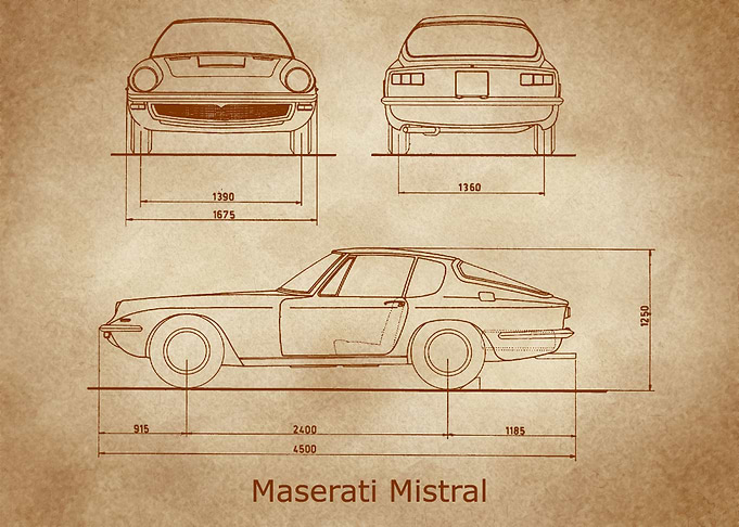 Maserati Mistral 1968 old