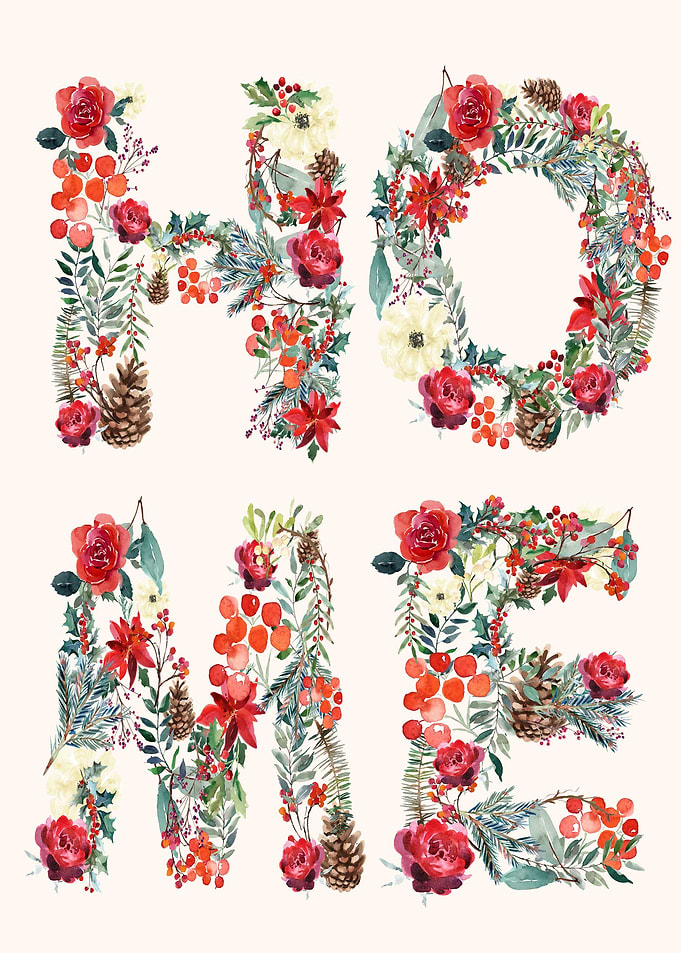 Home Watercolor Letters