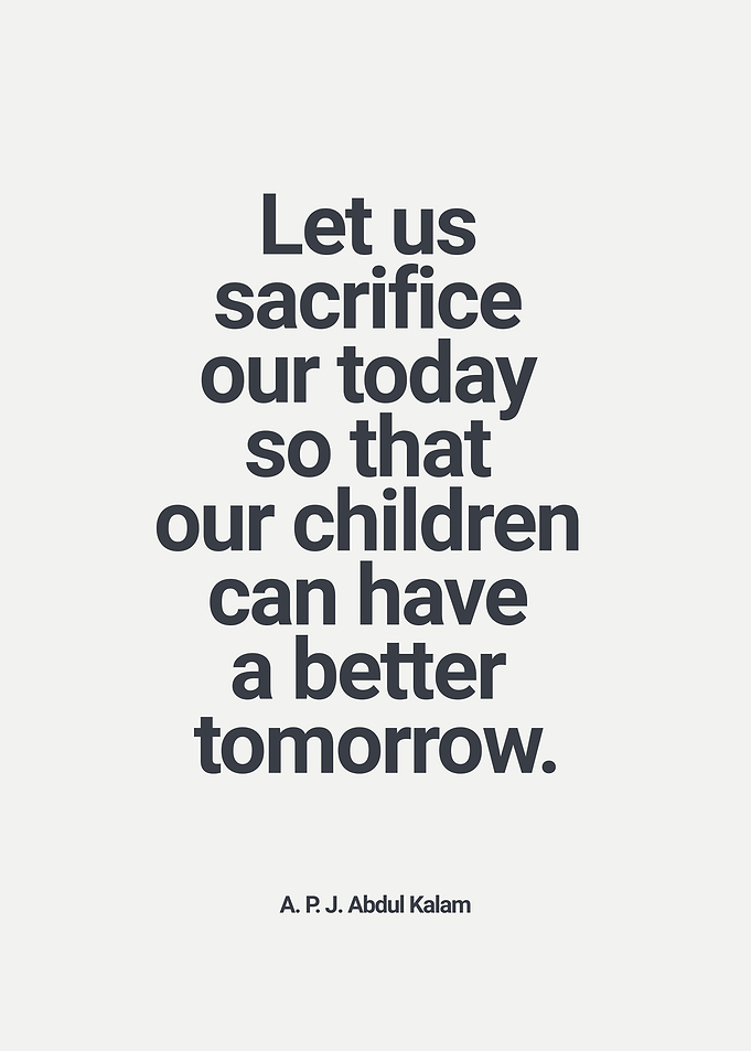Sacrifice our today