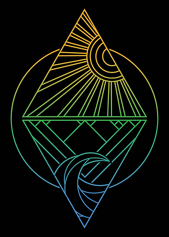 Sunset and Mountains lines