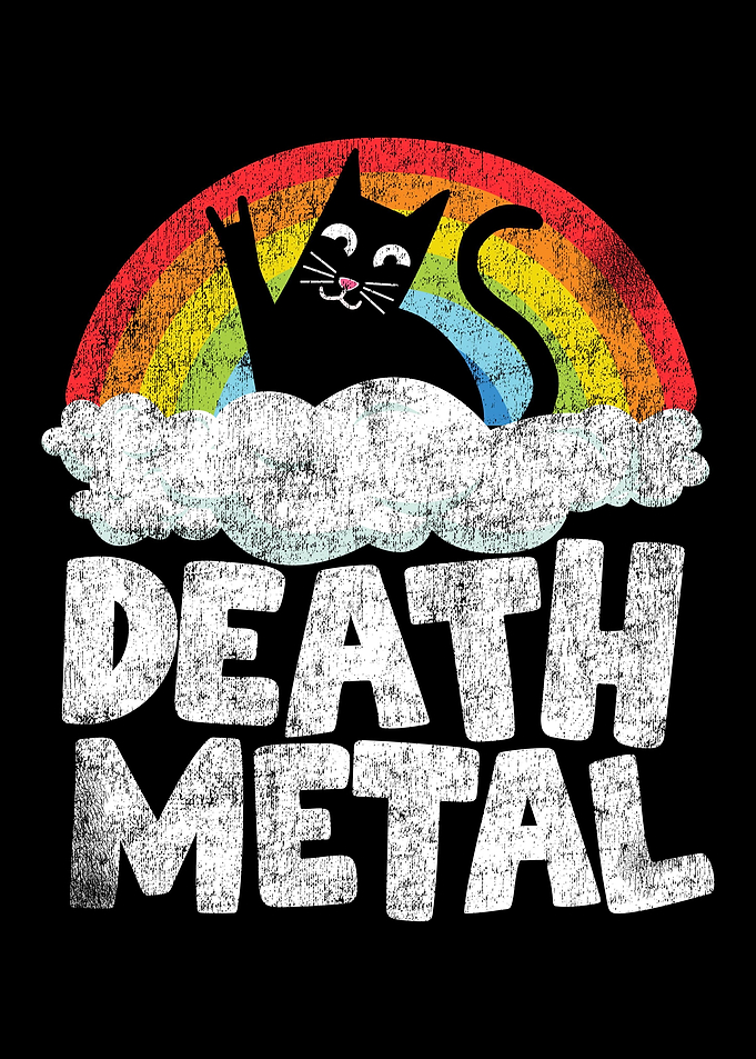Death Metal Rainbow Cat