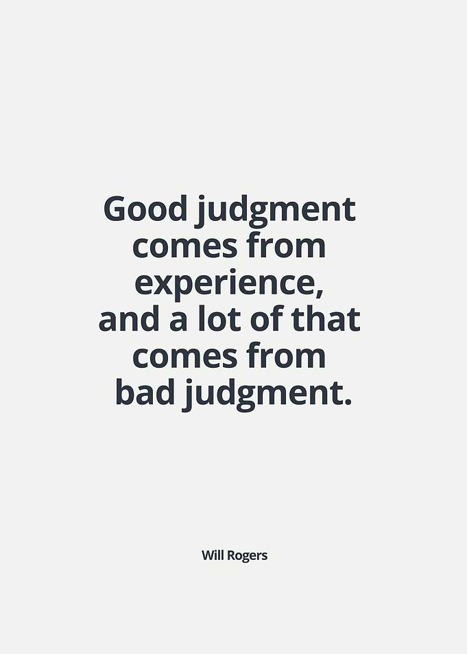 Good judgement