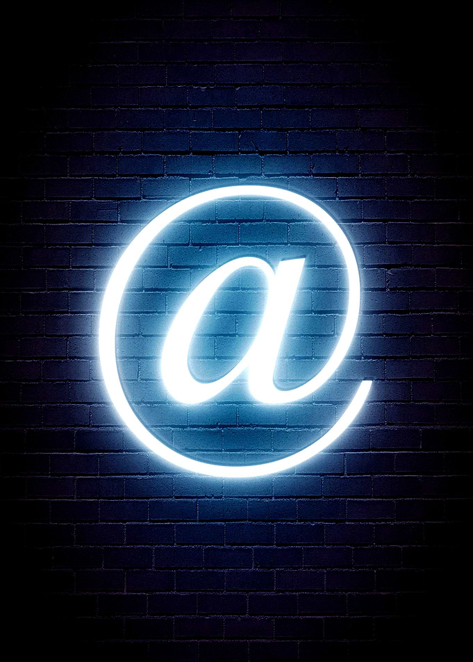 at sign neon
