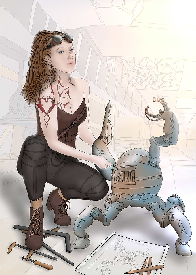 Steampunk Lady Engineer