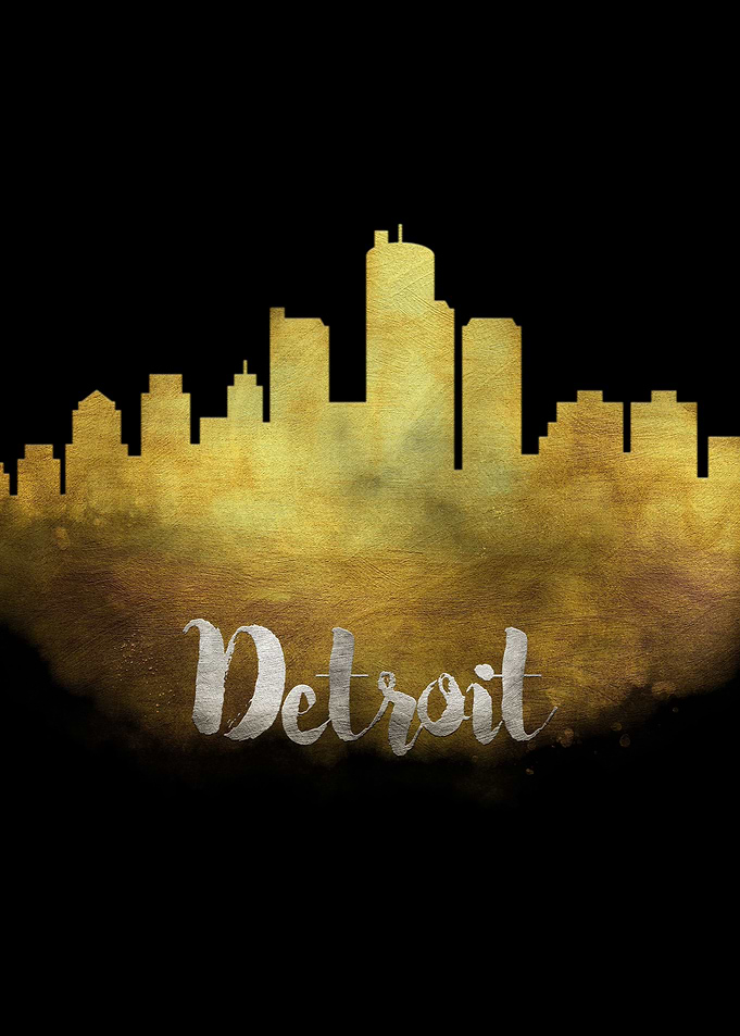 Detroit City Skyline