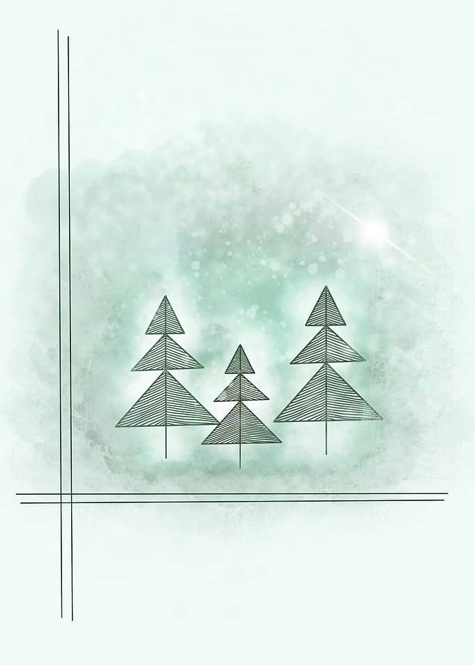 Christmas Forest Doodle