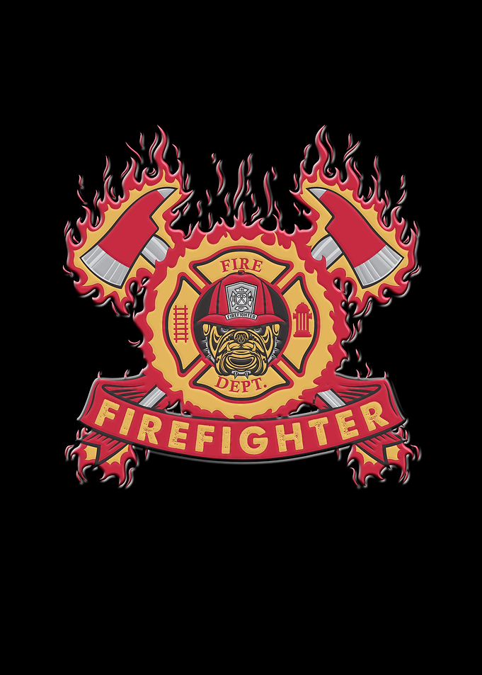 Firefighter Dog Flames