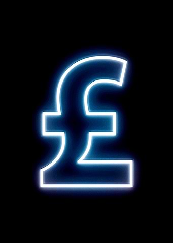 britain pound neon