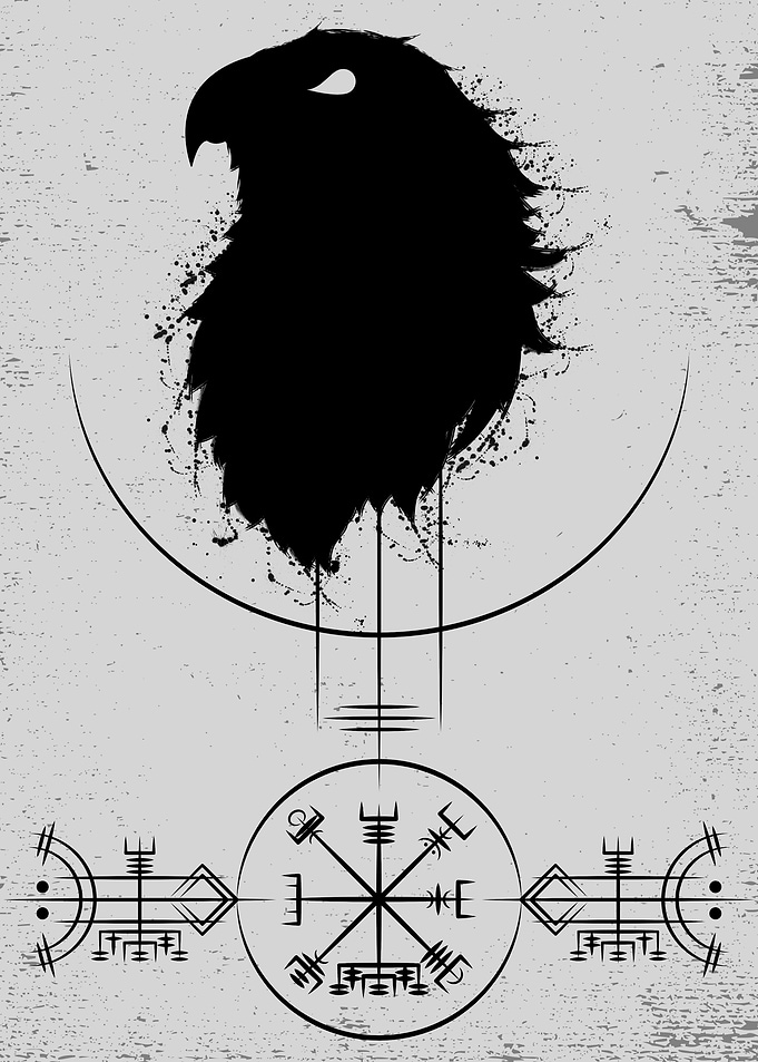Odin Raven Vegvisir Viking
