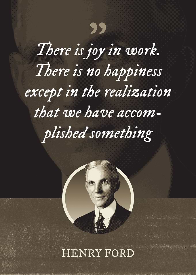 There is joy in work