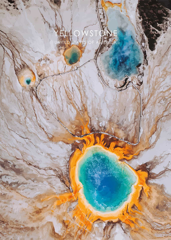 Yellowstone Aerial Artwork