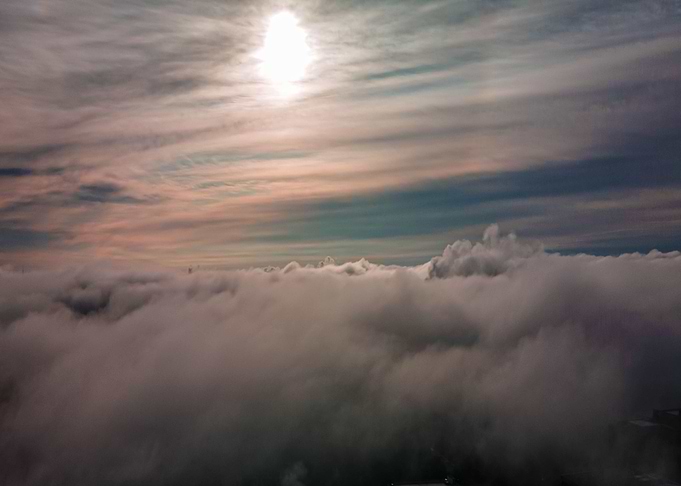 in the clouds