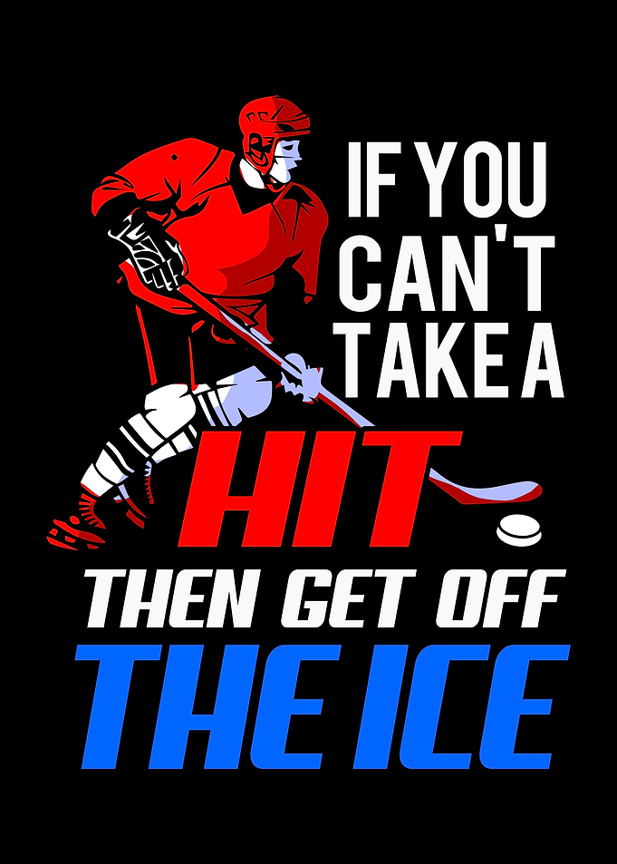 Funny Ice Hockey Player