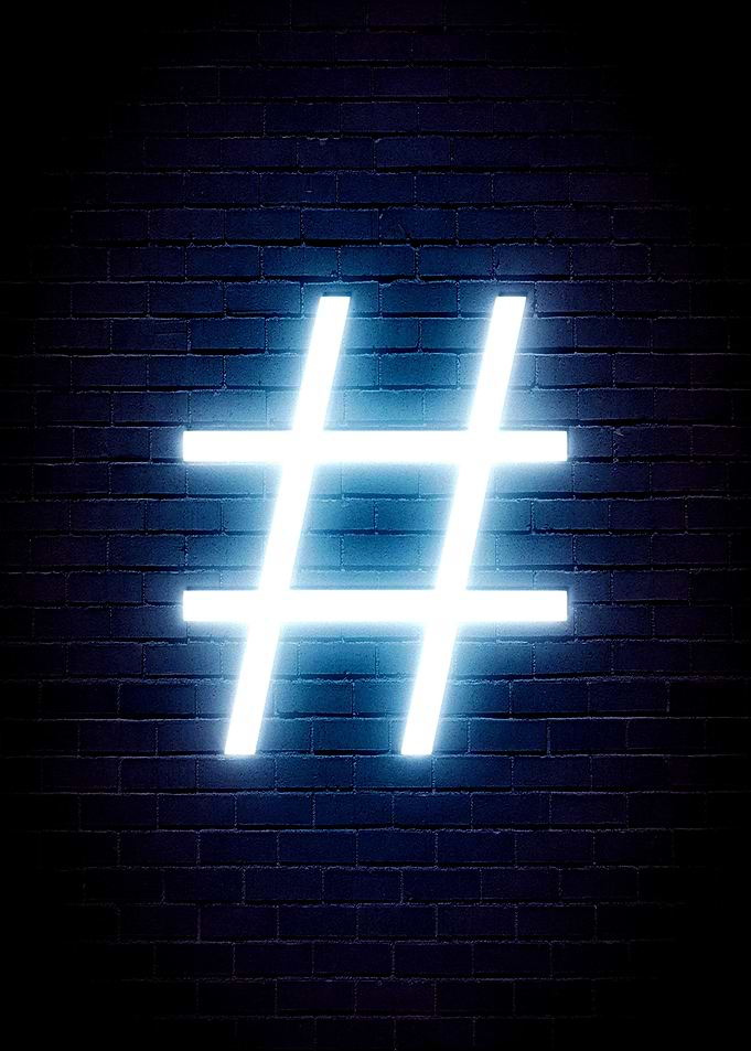 hashtag hashtags neon