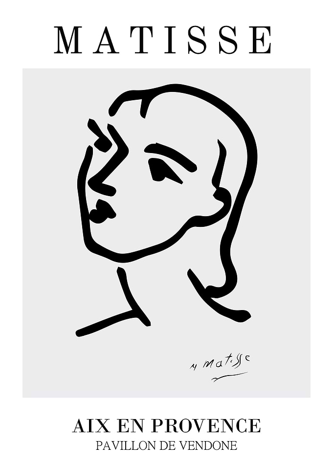 matisse face line art