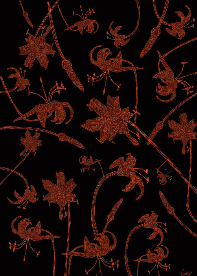 Red Flower Silhouette