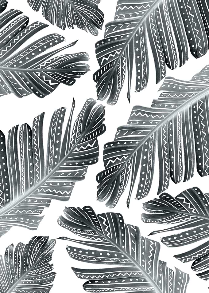 Black White Boho Banana 1