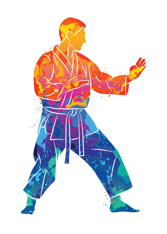 Watercolor Martial Arts