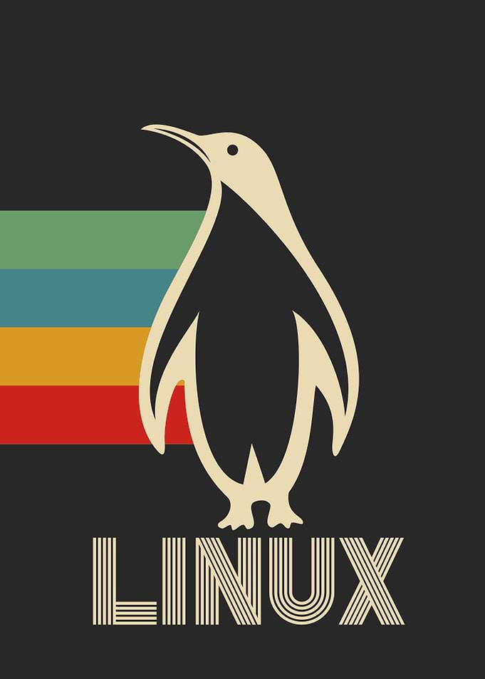 Dark Black LINUX Wallpaper