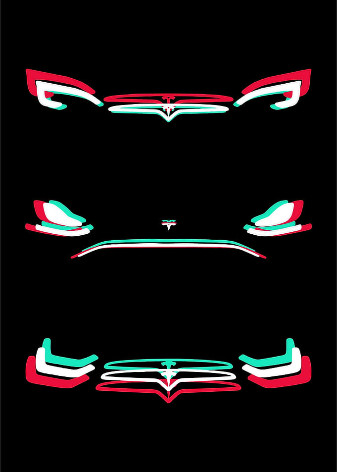 Tesla headlights 3D