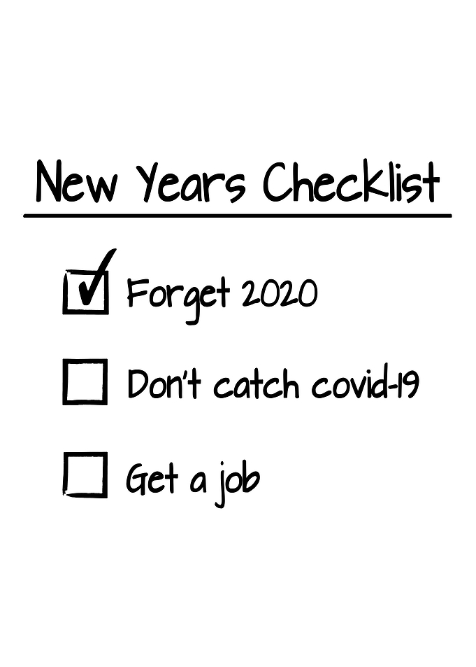 Funny new years checklist
