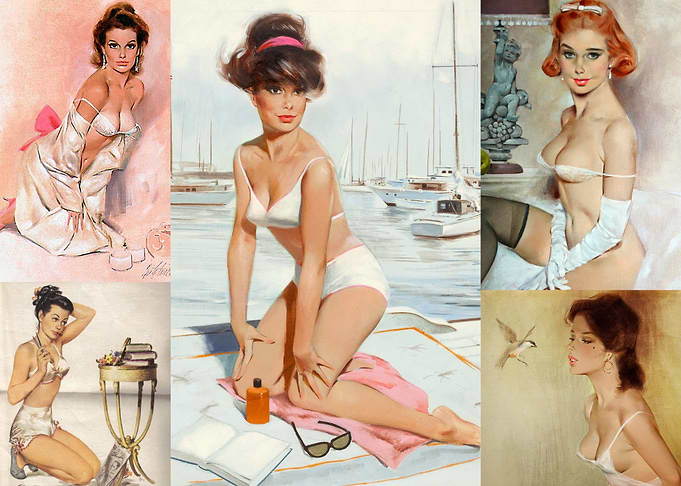 Vintage Collage Pin Ups 1