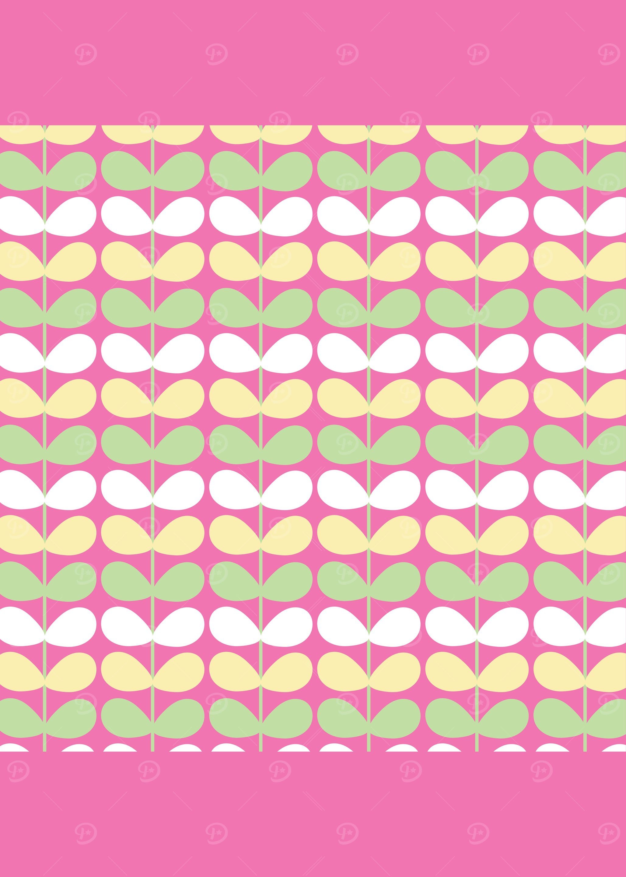 Pink Colorful Stem Pattern