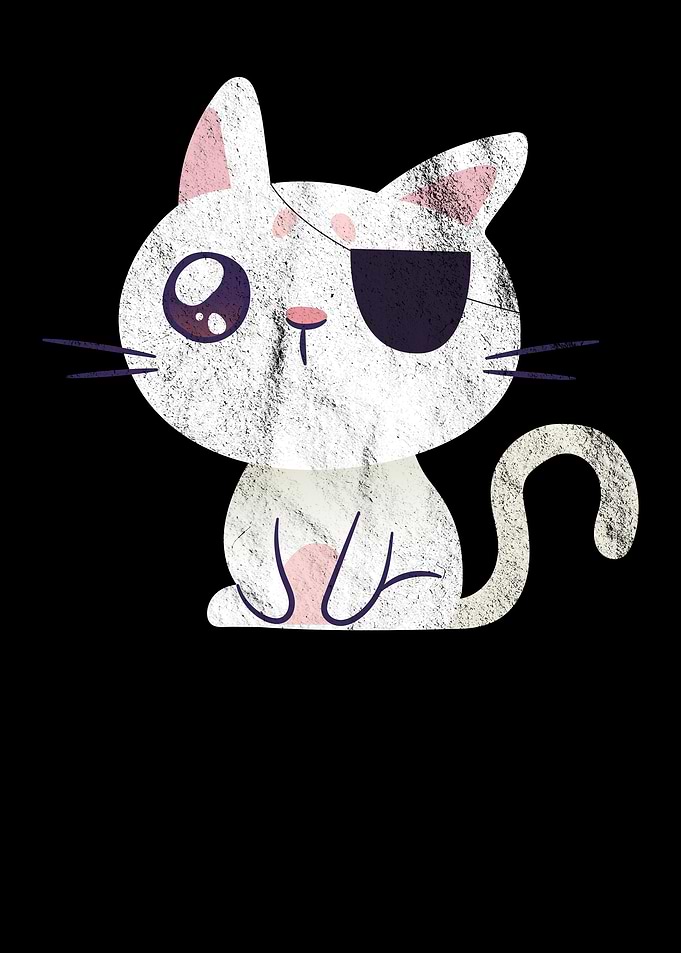 Cat With Eye Patch Tats