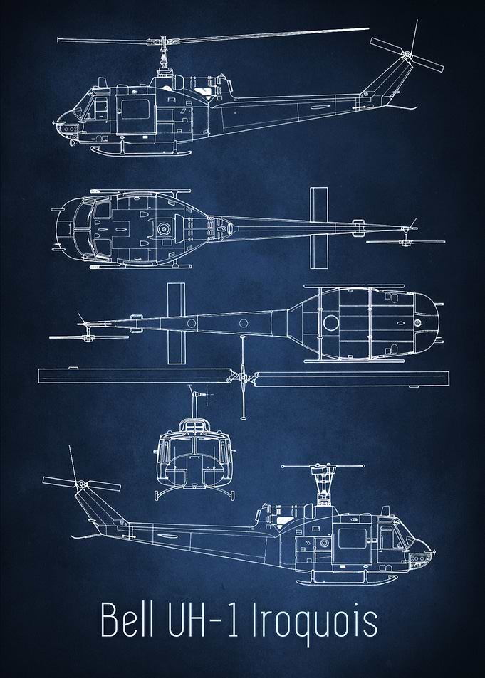 UH 1 Iroquois Blueprint