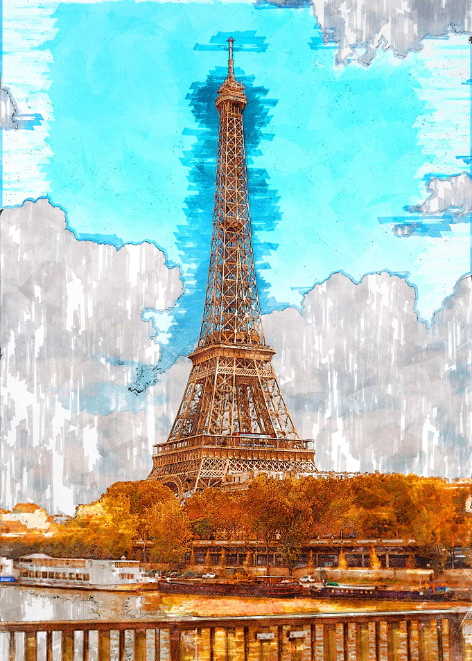 Vintage Eiffel Tower Shot
