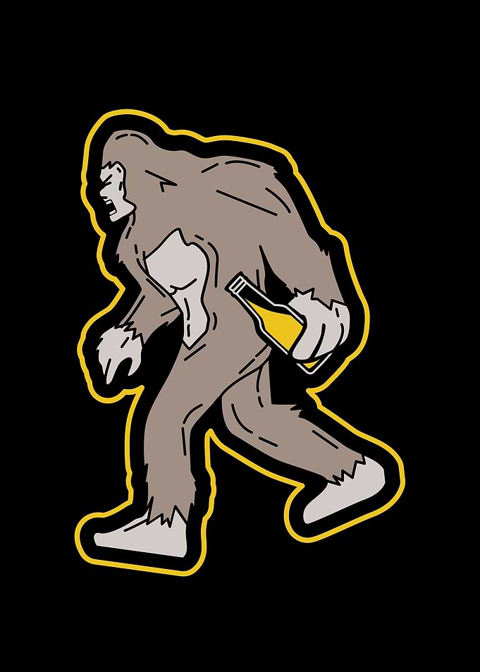 Bigfoot Drinks Beer