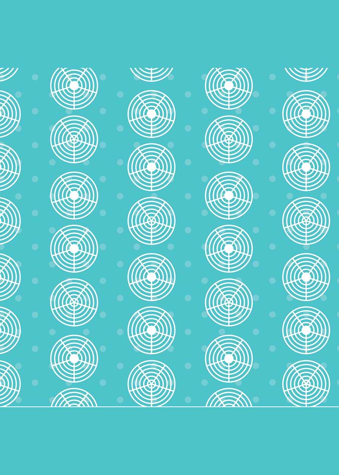 Blue Circle Stove Pattern