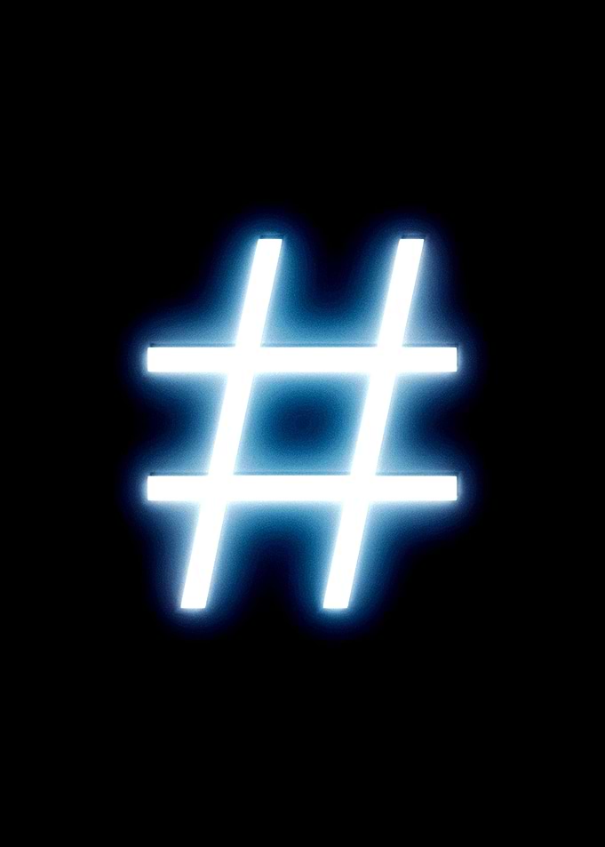 hashtag hashtags neon