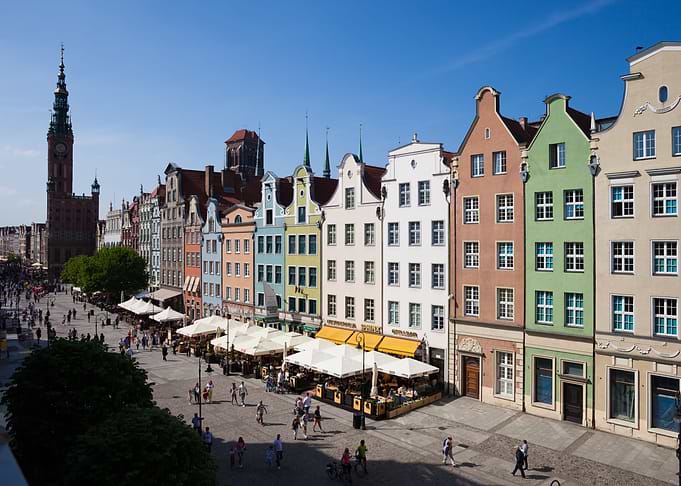 Old Town Houses In Gdansk