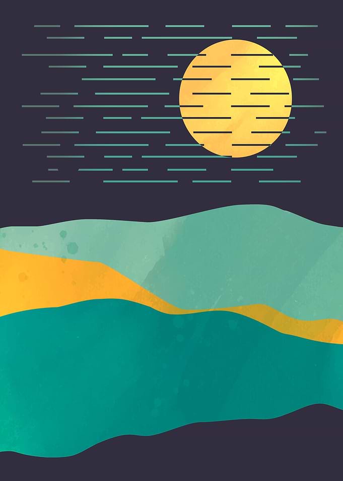 Mountain minimalist art