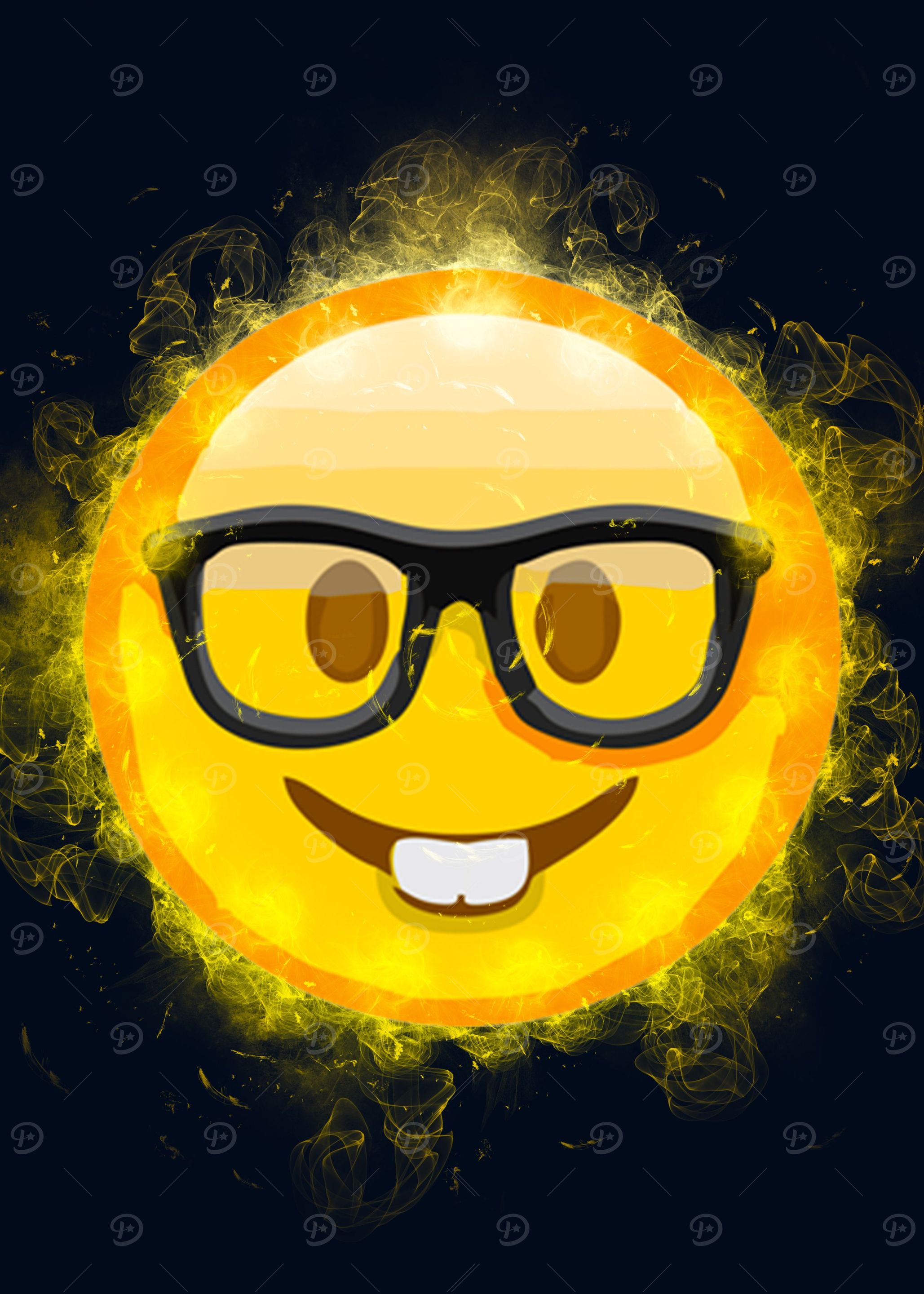 emoji sorrindo glass