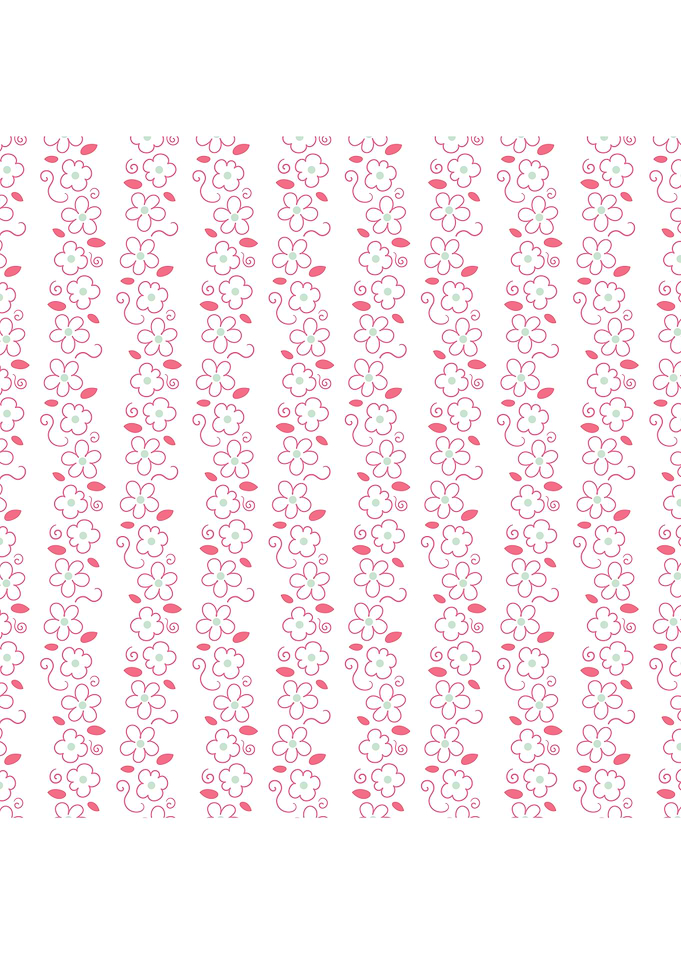 Pink Colorful Stem Pattern