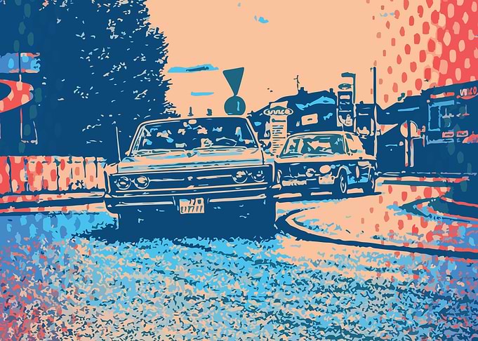 Two Cars One Curve