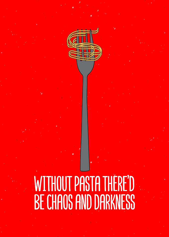 Pasta Chaos Darkness Decor